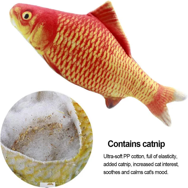 Catnip-Filled Plush Fish Toy 5-Pack for Cats and Kittens