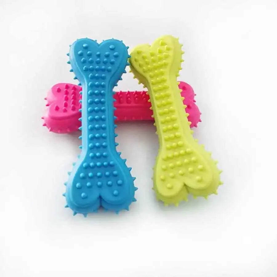 Bone-Shaped Dog Chew Toy for Teeth Cleaning and Training