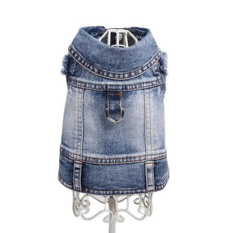 Denim Jeans Coat for Dogs and Cats - Spring Autumn