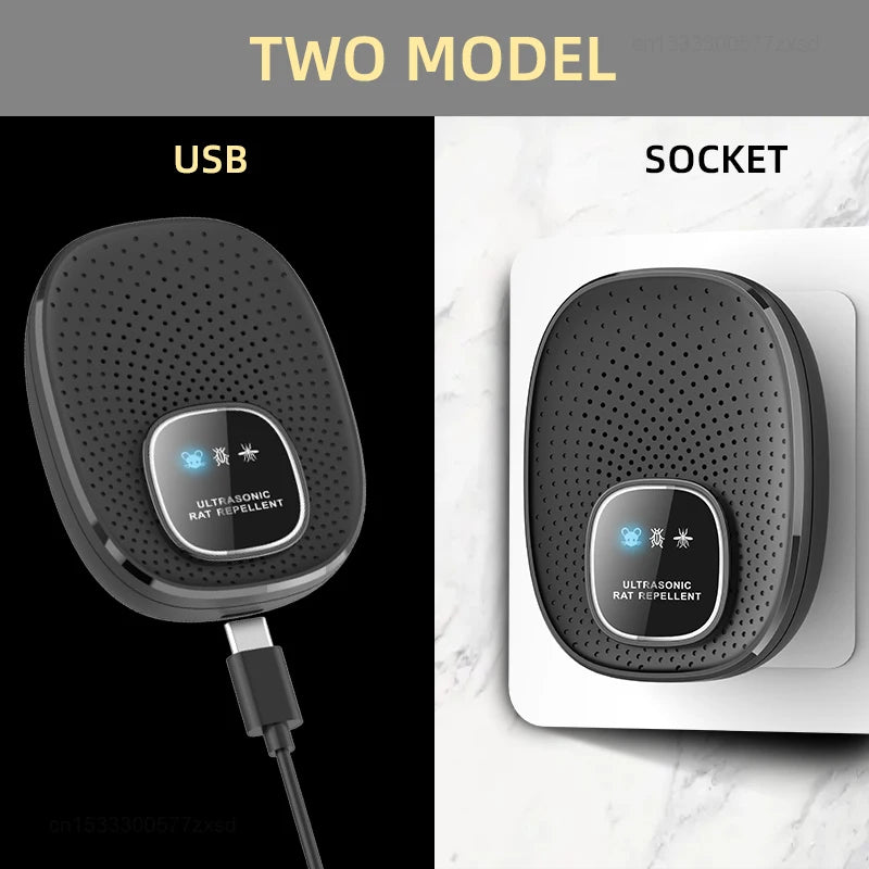 Rechargeable Ultrasonic Rodent Repeller for Home and Bedroom