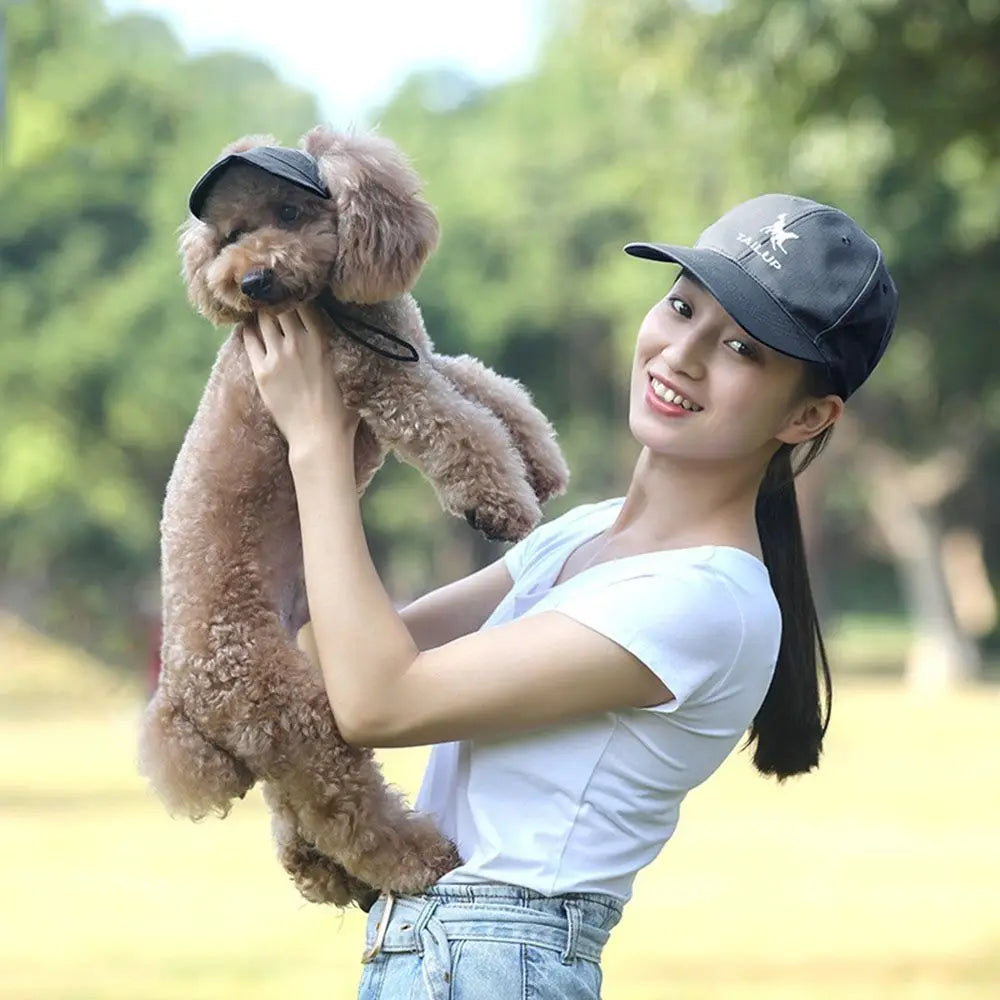 Adjustable Pet Baseball Hat with Ear Holes