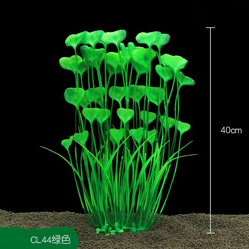 Artificial Aquarium Plants with Ceramic Base – Realistic Green Decor for Fish Tanks