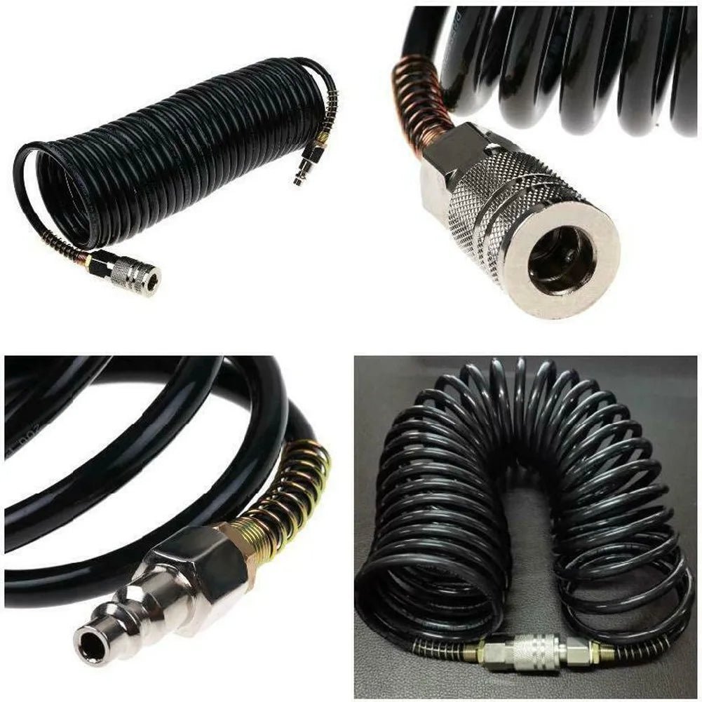 25 FT Heavy-Duty Air Compressor Hose with Quick-Coupler