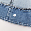 Classic Denim Dog Jacket with Harness and Leash Ring