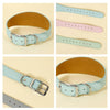 Wide Leather Dog Collar for Long-Necked Breeds