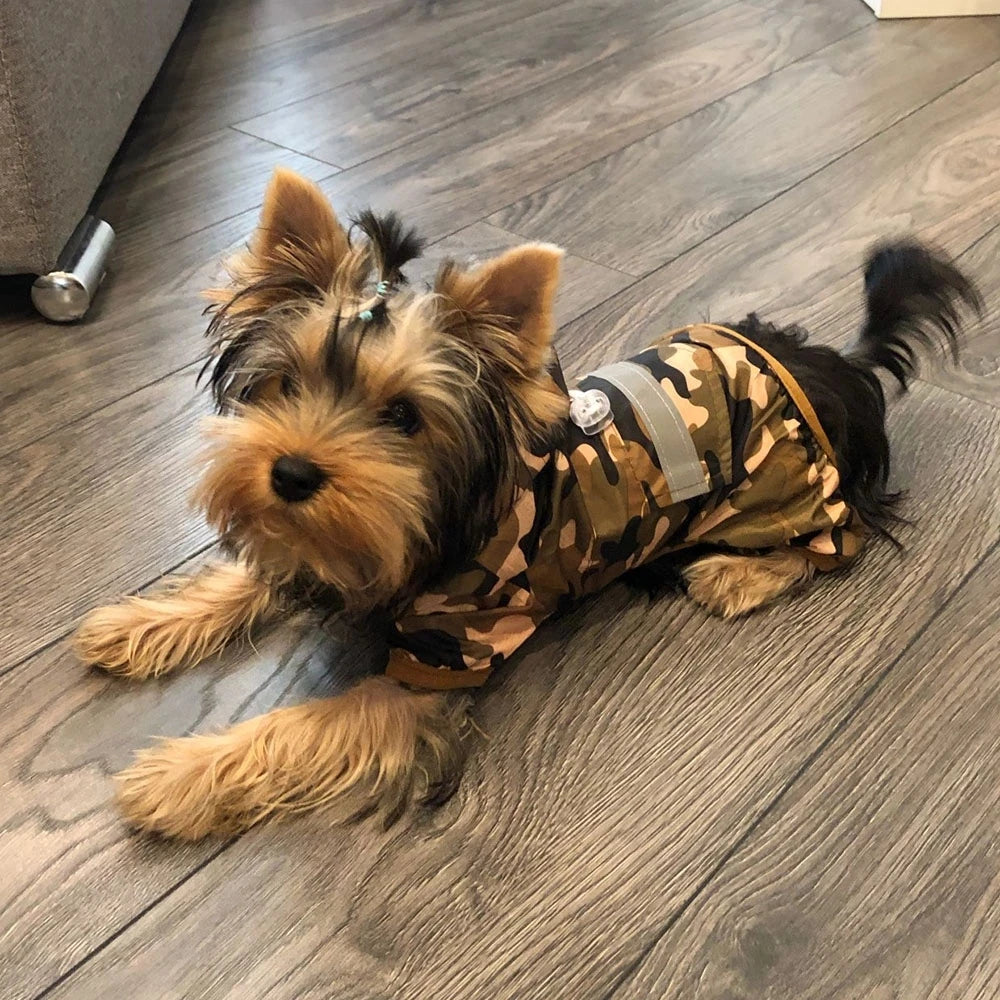 Adjustable Waterproof Dog Raincoat with Reflective Strap