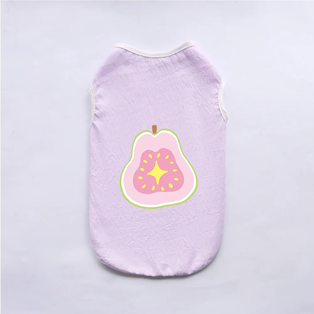 Breathable Fruit Print Pet Vest for Small Dogs and Cats