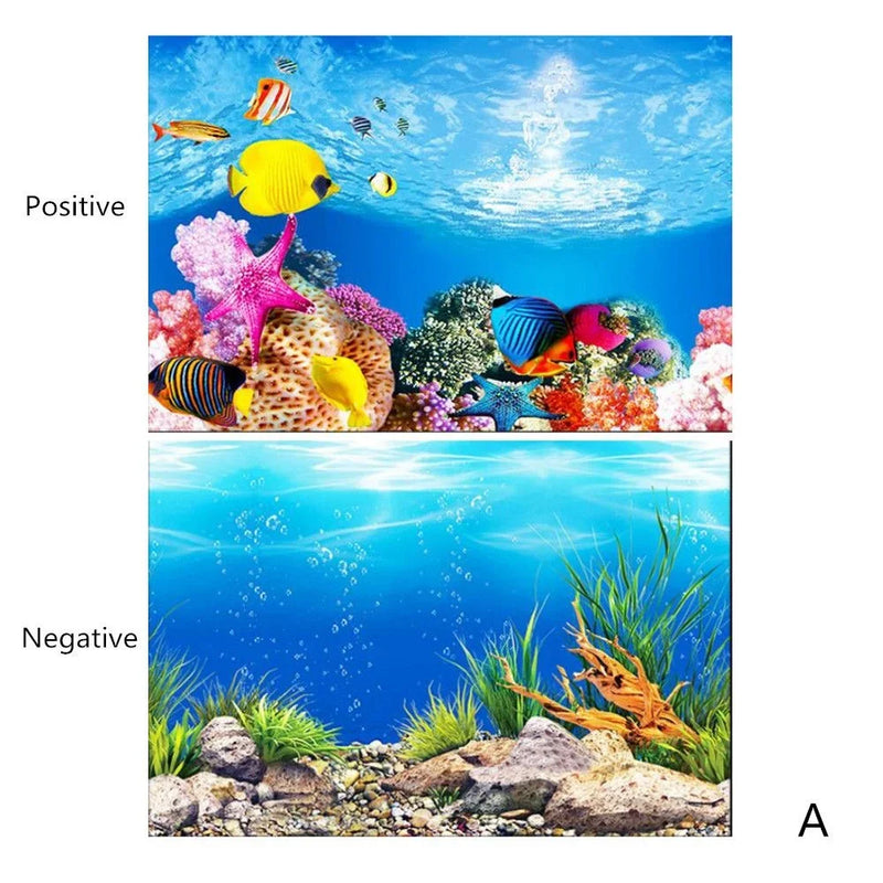 Aquarium 3D Background Sticker Poster for Fish Tank
