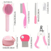 Complete Pet Grooming Kit with Nail Clipper and Detangling Brush