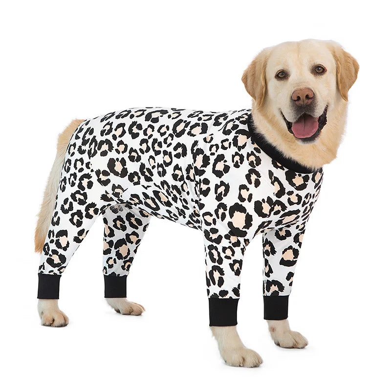 Soft Cotton Dog Pajamas Jumpsuit for Medium & Large Dogs