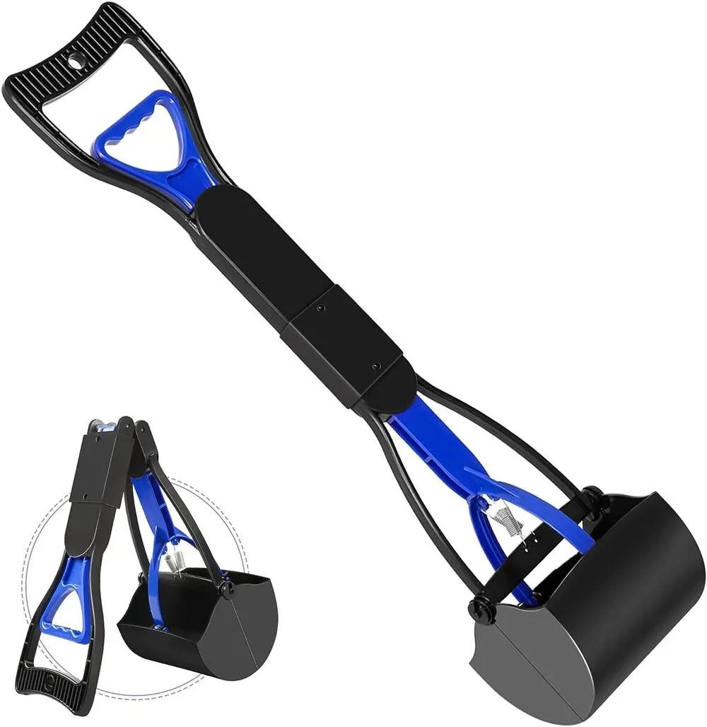 Long-Handle Dog Poop Scooper with Jaw Picker