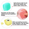 Silicone Pet Bath Massage Brush with Foam Dispenser
