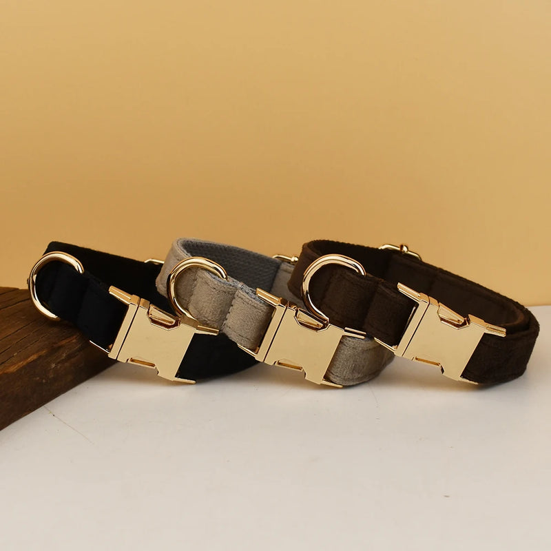 Personalisiertes Halsband, Geschirr & Leine Set mit abnehmbarem Fliegenknoten