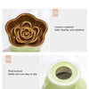 Elevated Ceramic Slow Feeder Bowl for Cats and Small Dogs
