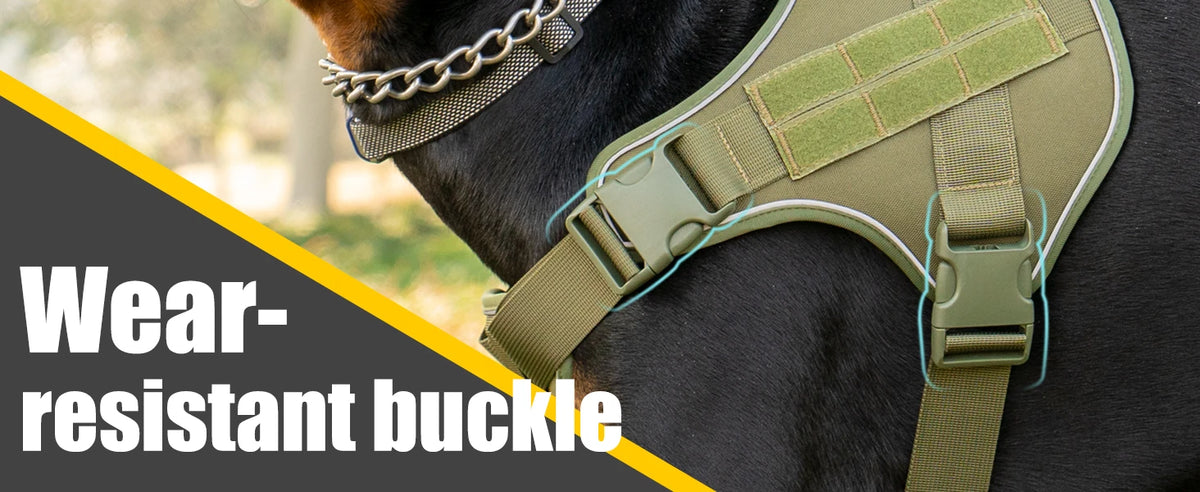 Tactical Dog Harness with Reflective Strips for Training and Outdoor Adventures