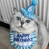 Happy Birthday Pet Party Hat and Bib Set
