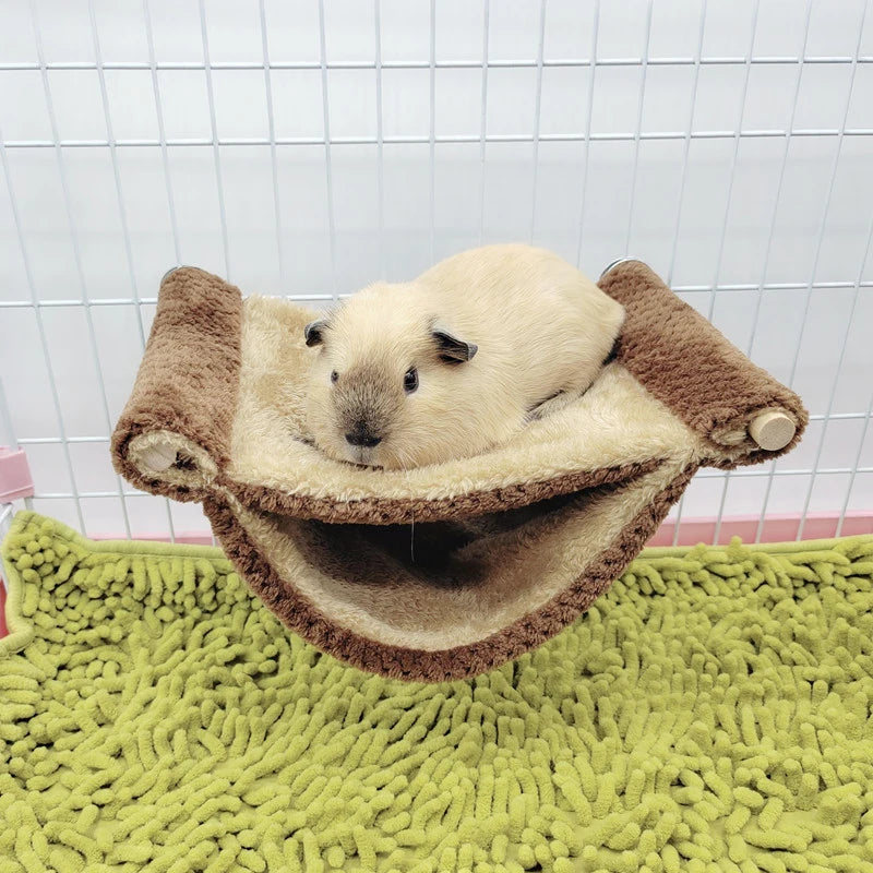 Hamac-Lit Doublement Doux pour Petits Animaux