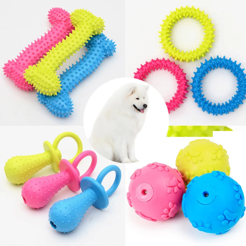 Durable Chew Toy for Small Dogs with Teeth-Cleaning Spikes
