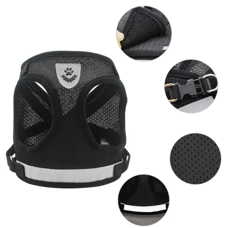 Reflektierendes Mesh-Hundegeschirr mit Leine