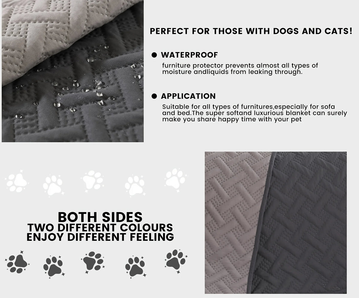Reversible Anti-Hair Waterproof Pet Mat with Sofa Cover