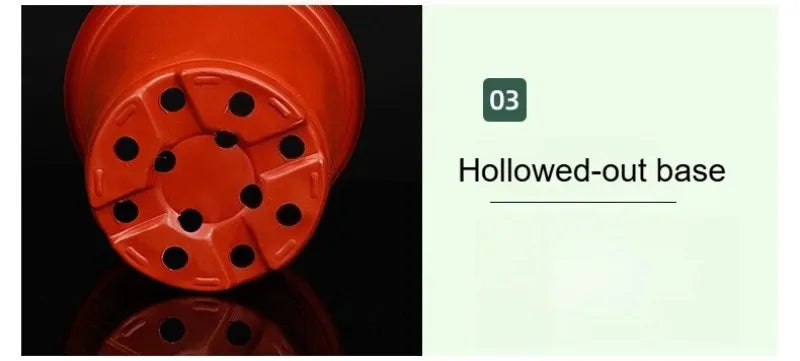 Plastic Plant Nursery Pots with Drainage Holes (Set of 10)