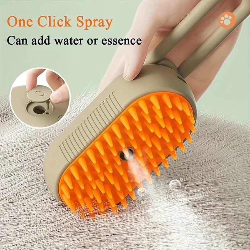 Cepillo de Vapor 3 en 1 para Gatos y Perros
