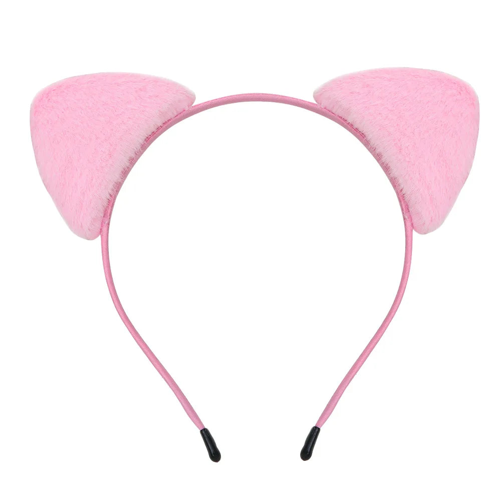 Furry Cat Ears Headband for Cosplay and Parties