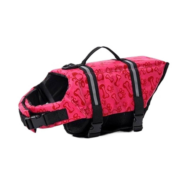 Reflective Dog Life Jacket with Adjustable Straps for Swimming and Boating