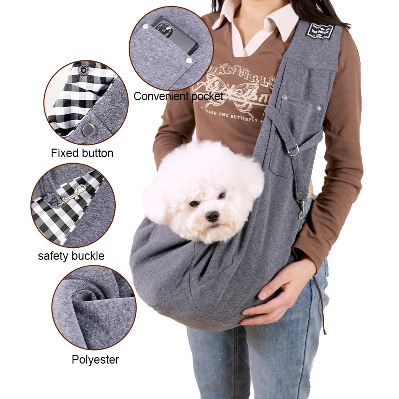 Outdoor Pet Carrier Sling Bag for Small Dogs and Cats