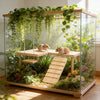 L-Shaped Wooden Hamster Platform with Stairs