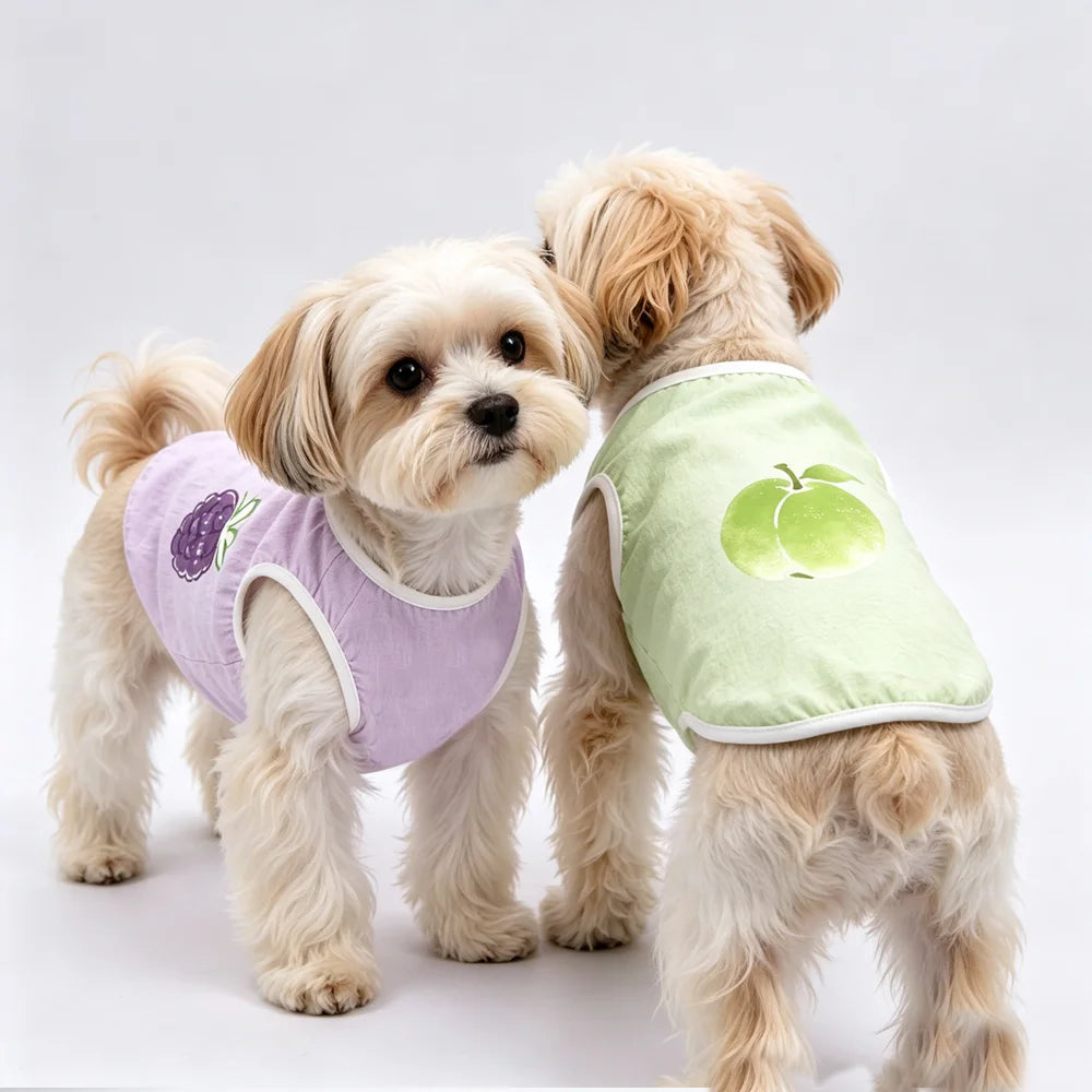 Breathable Fruit Print Pet Vest for Small Dogs and Cats