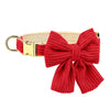 3-Piece Dog Collar Harness Leash Set with Bowknot