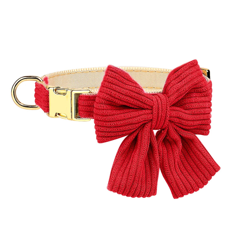 3-Piece Dog Collar Harness Leash Set with Bowknot