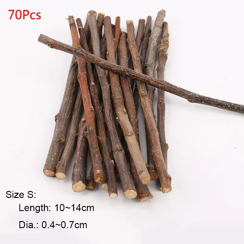 Palos de Madera de Manzana Natural para Mascotas Pequeñas
