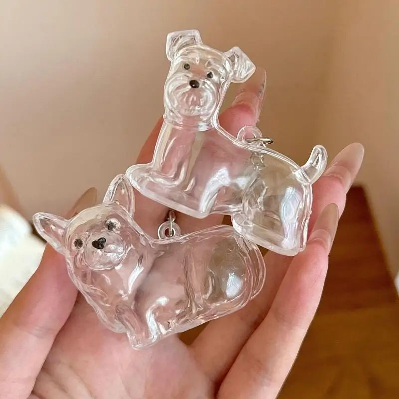 Pet Hair Keepsake Keychain with Transparent Capsule