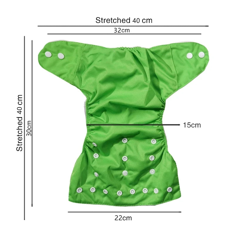 Eco-Friendly Reusable Cotton Cloth Diapers with Adjustable Fit