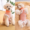 Striped Cotton Dog Recovery Suit for Post-Surgery Protection