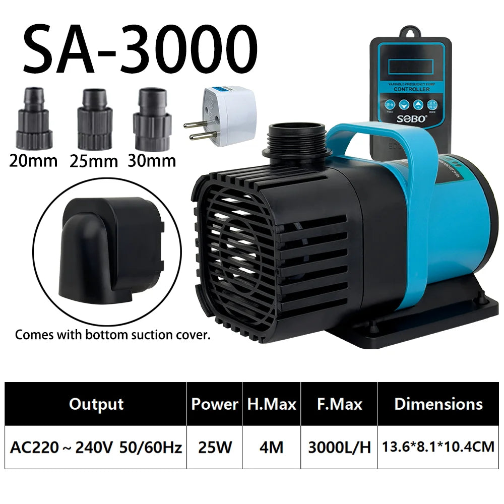 Ultra-Quiet Submersible Aquarium Water Pump with Adjustable Flow