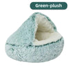 Lit Semi-Ouvert en Peluche pour Chats et Chiens