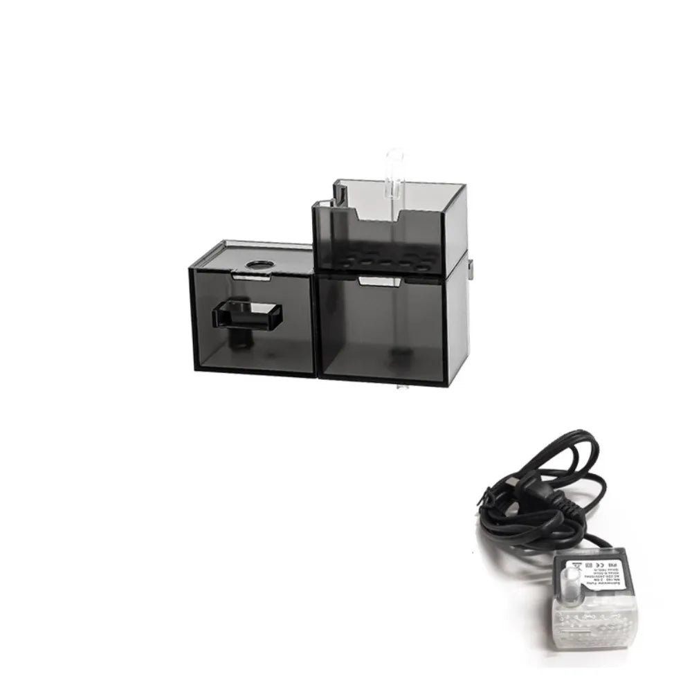 Three-in-One External Aquarium Filter with Oxygenation and Bio-Filtration