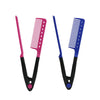 Folding V-Shaped Detangling Comb for Hair Styling