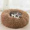 Lit pour animaux en peluche rayé et douillet