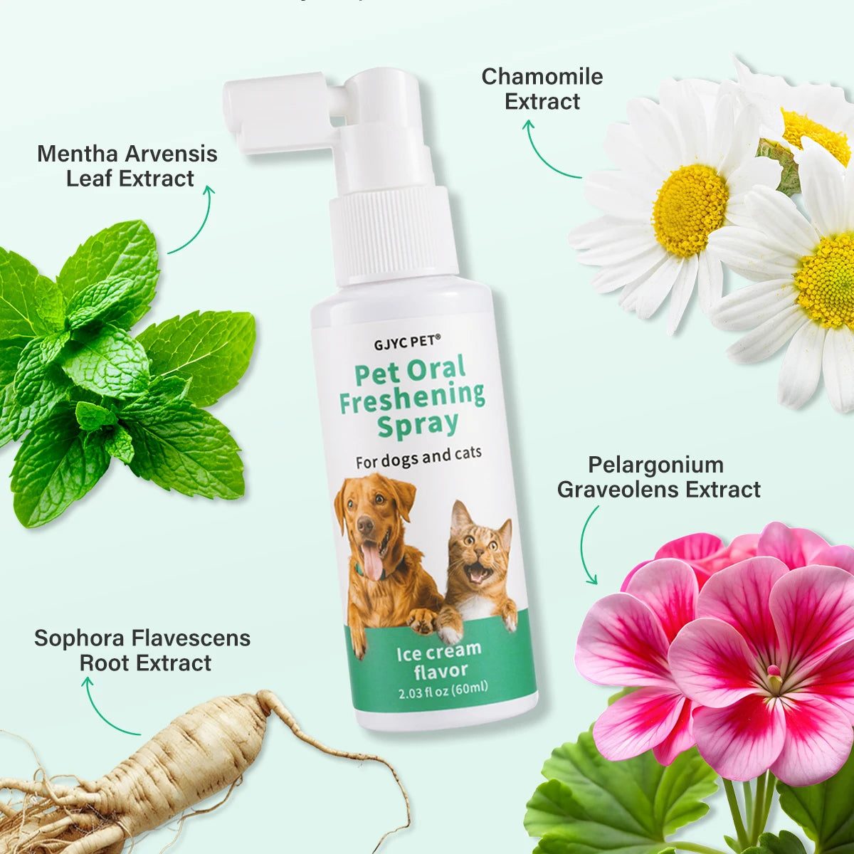 Plant-Based Fresh Breath Spray for Dogs and Cats