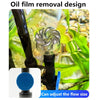 Design for oil film removal on a wall-mounted aquarium filter component.