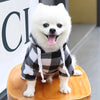 Plaid Fleece Pet Hoodie with Zipper Pocket