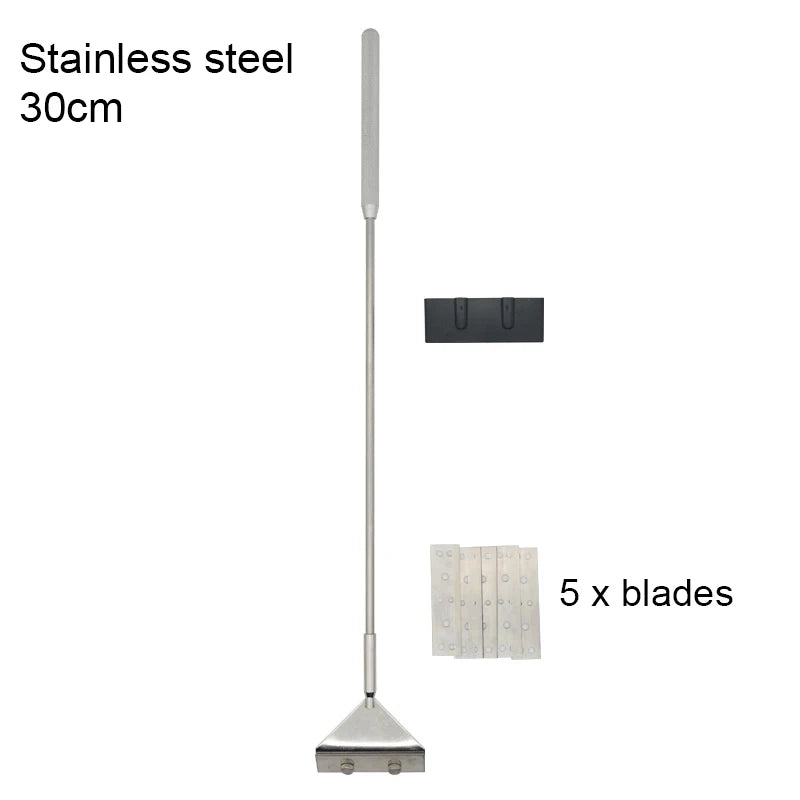 Edelstahl-Algen-Schaber mit 30cm Schaft und fünf Klingen