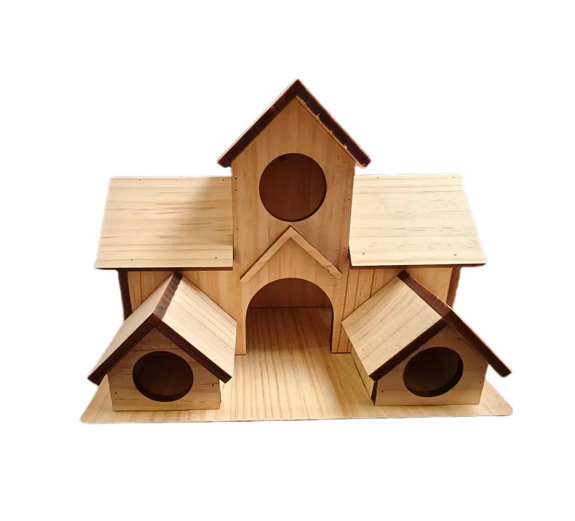 Handcrafted Wooden Bird House with Waterproof Finish