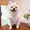 Cool Cotton Summer Dress for Small Dogs with Bow Print