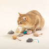 Rattle Cat Mouse Toys with Catnip - Faux Fur Interactive Cat Toys