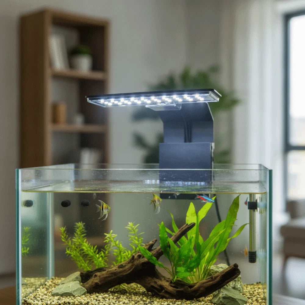 Waterproof LED Aquarium Clip Light with 3 Color Modes